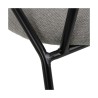 Chaise à Accoudoirs 60,5 x 56 x 75 cm Tissu Synthétique Métal Gris clair
