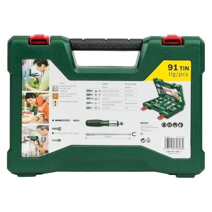 Coffret d'accessoires pour le perçage et le vissage V-Line (91 pcs) -