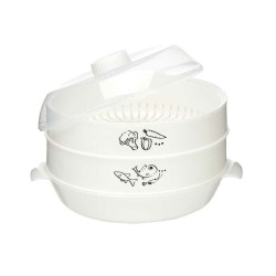 Cuiseur-Vapeur Double pour Micro-Ondes polypropylène 2,4 L (12 Unités)