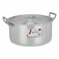 Casserole avec Couvercle Argenté Aluminium 6,5 L 35 x 16 x 28 cm (6 Unités)