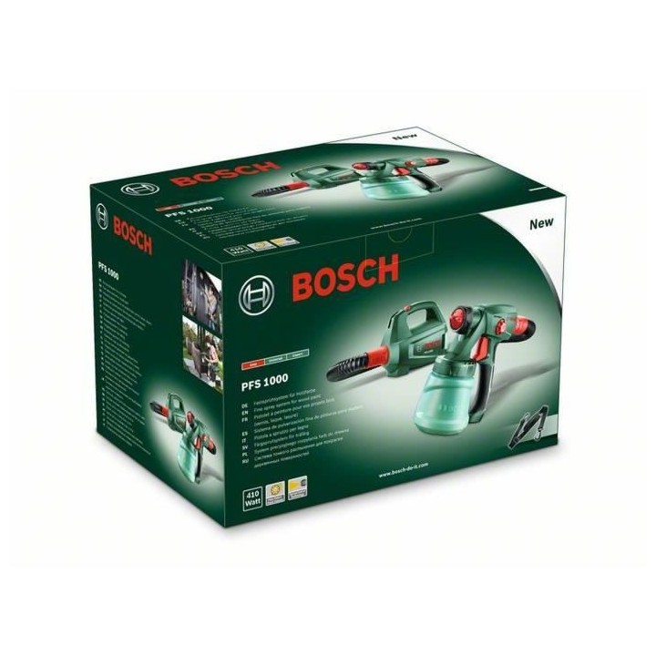 Pistolet a peinture Bosch - PFS 1000 (Livré avec Buse, Sacoche et Cei
