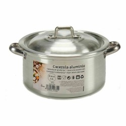 Casserole avec Couvercle Argenté Aluminium 1,5 L 18 x 10 x 23,5 cm (10 Unités)