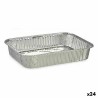 Ensemble de plats pour la cuisine Jetable Rectangulaire Aluminium 31,5 x 6,5 x 20,5 cm (24 Unités)