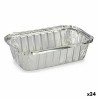 Ensemble de plats pour la cuisine Jetable Avec couvercle Aluminium 800 ml 11,5 x 7 x 22 cm (24 Unités)