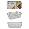 Ensemble de plats pour la cuisine Jetable Avec couvercle Aluminium 800 ml 11,5 x 7 x 22 cm (24 Unités)