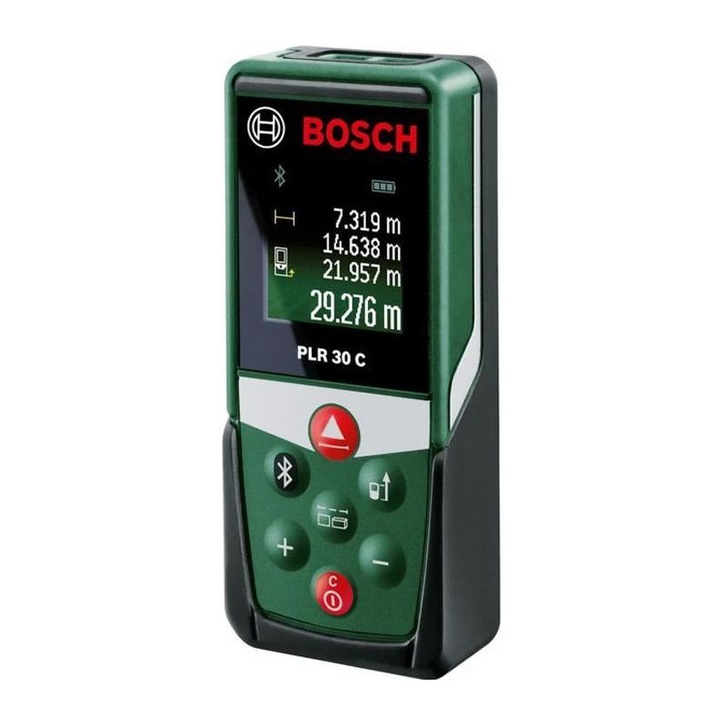 Télémetre laser Bosch - PLR 30 C (Livré avec housse de protection et 2 x 1,5-V-LR03 (AAA))