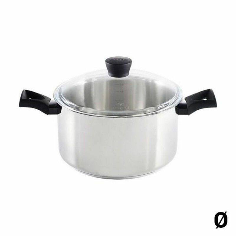 Casserole avec Couvercle en Verre Pyrex Expert Touch Acier inoxydable 18/10