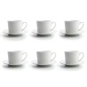 Ensemble de tasses à café Quid 001442 (12 pcs) Transparent Céramique 6 Pièces 220 ml