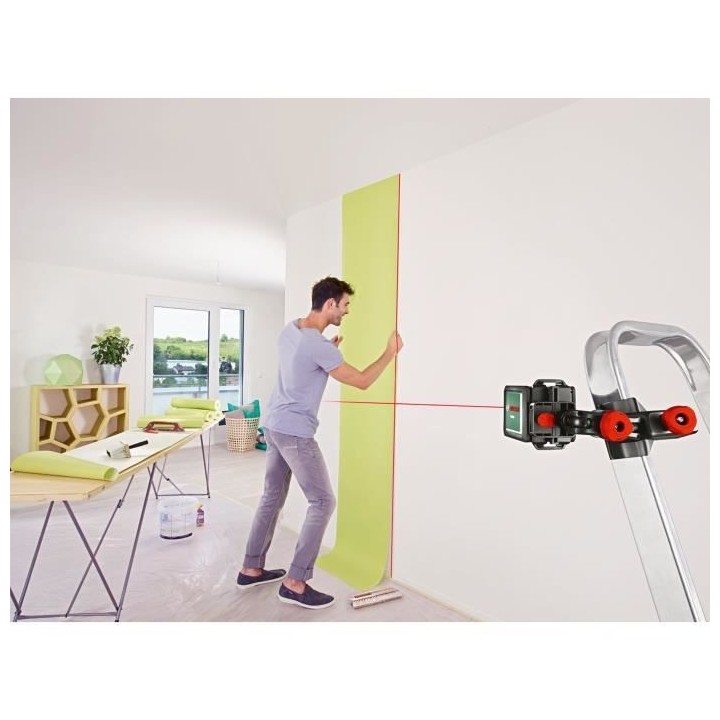 Laser lignes Bosch - Quigo (Livré avec Pince universelle MM2 , Adapta