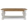 Table d'appoint DKD Home Decor Sapin Aluminium Blanc Marron Clair 120 x 70 x 50 cm Bois MDF