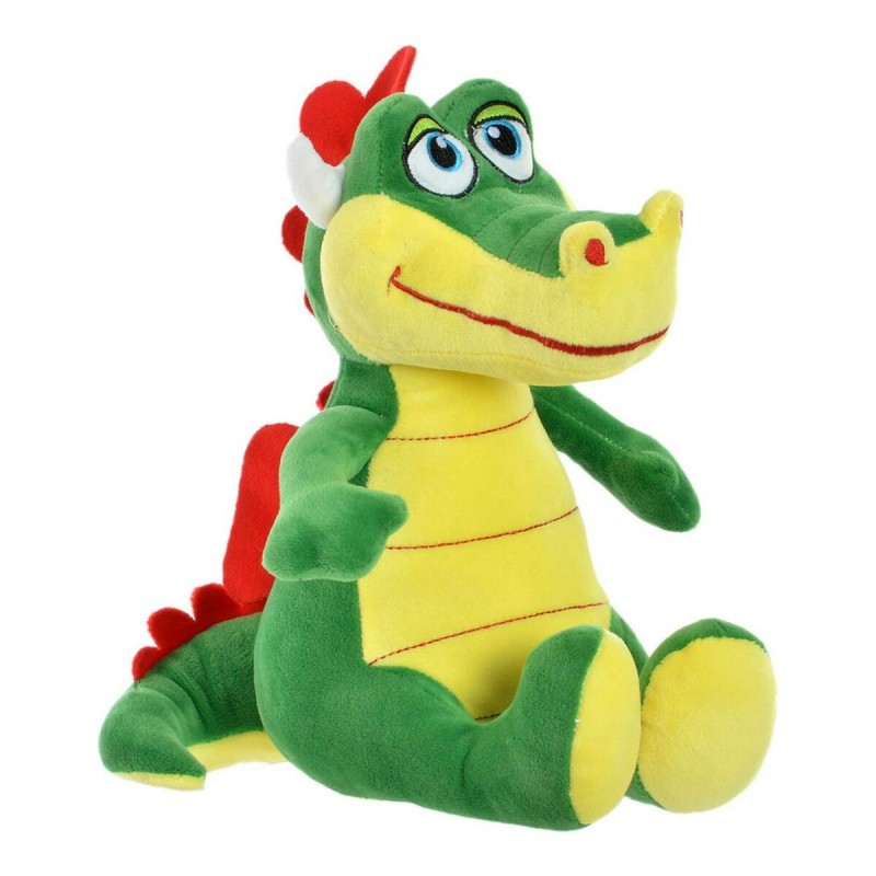 Jouet Peluche DKD Home Decor Jaune Rouge Vert Dragon Enfant 24 x 24 x 26 cm