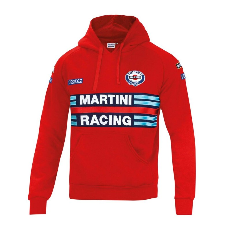 Sweat à capuche homme Sparco MARTINI RACING Rouge Taille M