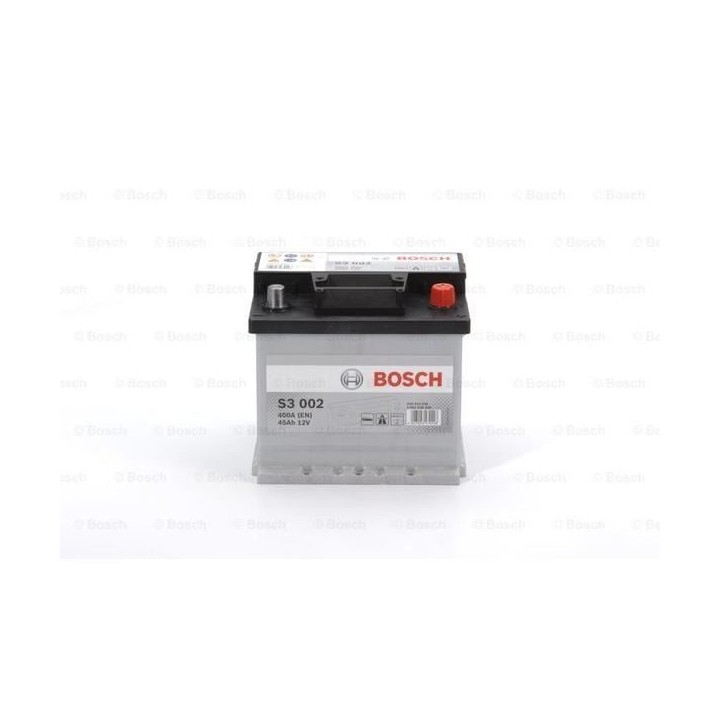 BOSCH Batterie Auto S3002 45Ah 400A - + a droite