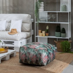 Pouf Plumes Polyester 60 x 60 x 30 cm