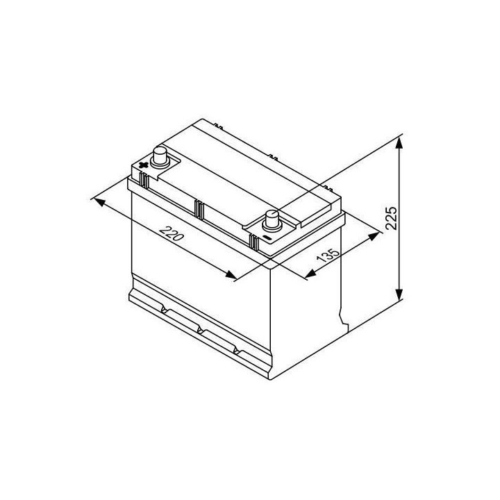 BOSCH Batterie Auto S3017 45AH 300A / + a gauche
