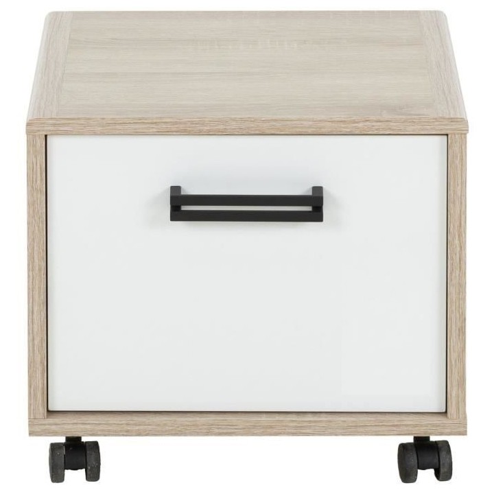 GAMI Ensemble lit 90x190 + Chevet 1 porte + Commode 3 tiroirs - Made i