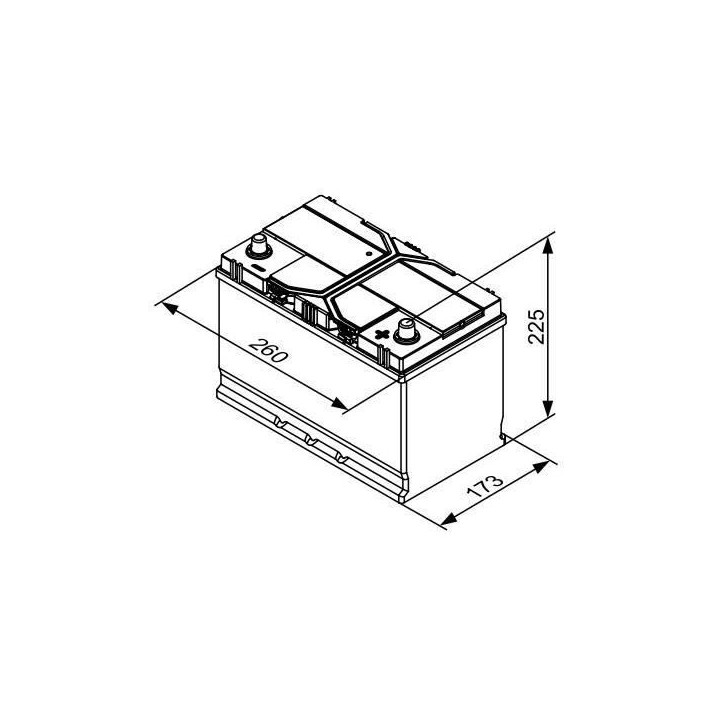 BOSCH Batterie Auto EFB S4E41 72Ah/760A
