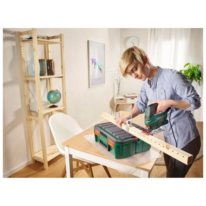 Scie sauteuse filaire Bosch - PST 700 E + Systembox (500W, bois : 70 m