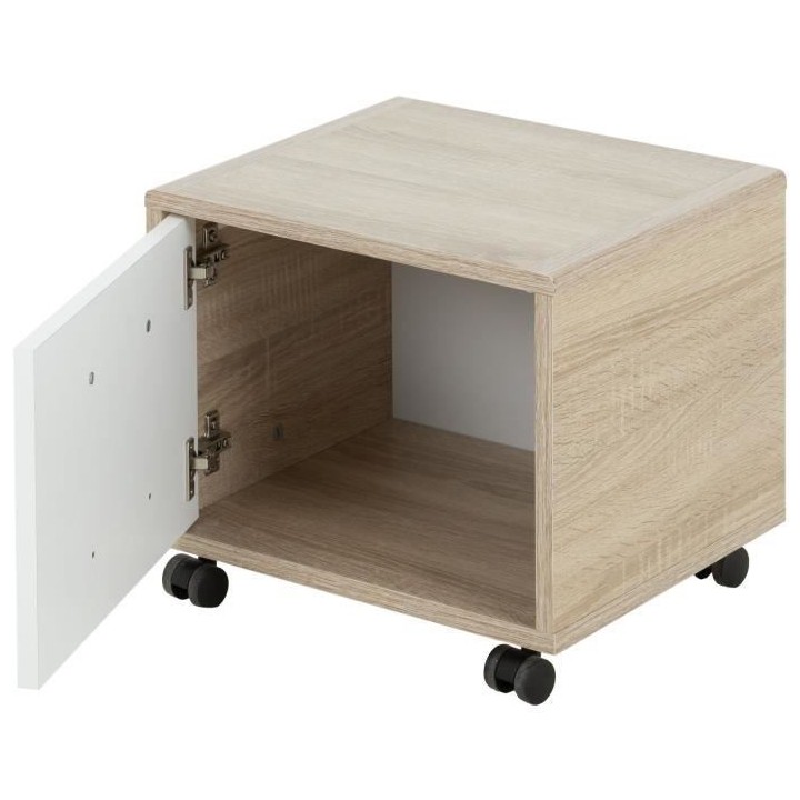 GAMI Ensemble lit 90x190 + Chevet 1 porte + Commode 3 tiroirs - Made i