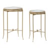 Table d'appoint DKD Home Decor 42 x 42 x 65,5 cm Doré Métal Bois MDF