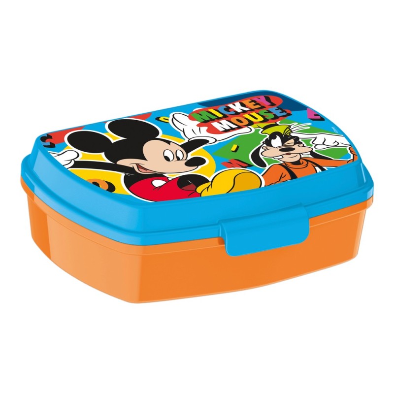 Boîte à Sandwich Mickey Mouse Happy smiles Plastique Rouge Bleu (17 x 5.6 x 13.3 cm)