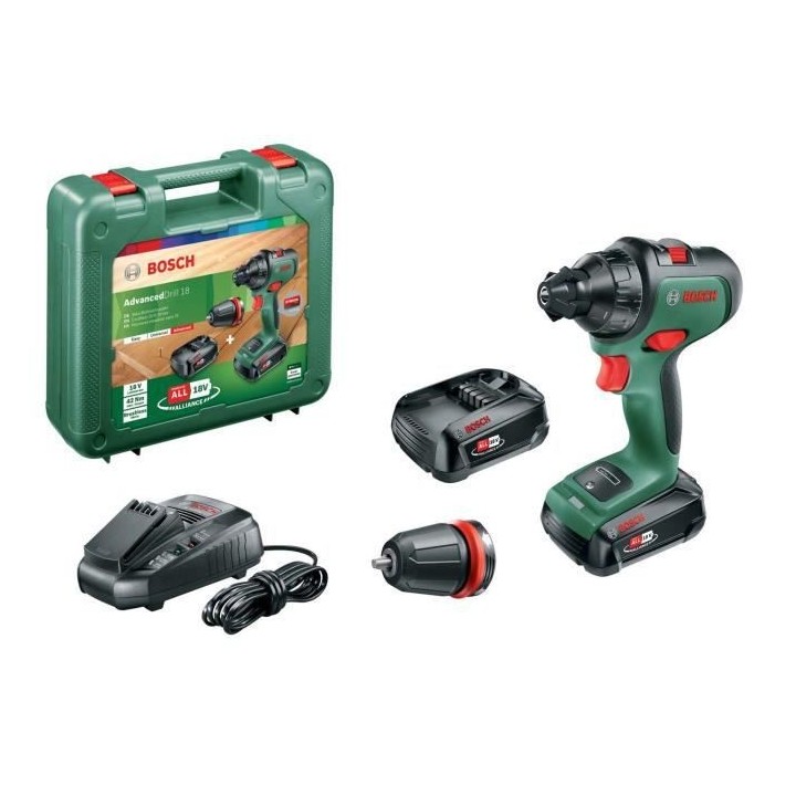 Perceuse-visseuse sans-fil Bosch - AdvancedDrill 18 (Livrée avec 2 ba