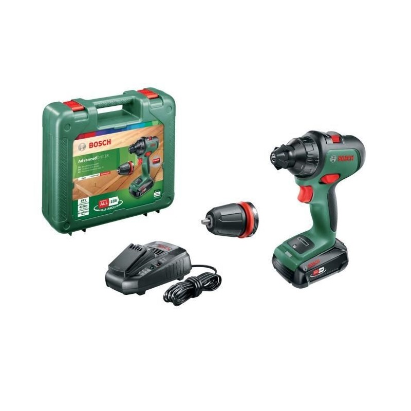 Perceuse-visseuse sans-fil Bosch - AdvancedDrill 18 (Livrée avec 1 batterie 18V-2,5Ah + chargeur)