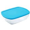 Boîte à repas rectangulaire avec couvercle Pyrex Cook & store Bleu Silicone verre (23 x 16 x 6 cm) (6 Unités)