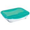 Boîte à lunch hermétique Pyrex Cook & Go Turquoise verre (800 ml) (6 Unités)