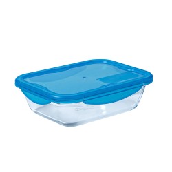 Boîte à lunch hermétique Pyrex Cook & Go Bleu verre (800 ml) (6 Unités)