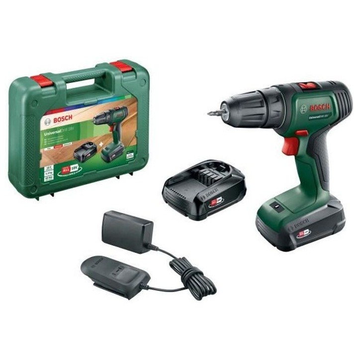 Perceuse-visseuse sans-fil Bosch - UniversalDrill 18 (Livrée avec 2 b