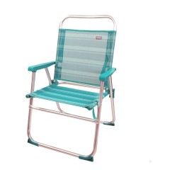 Chaise Pliante Colorbaby Mediterran 56 x 50 x 88 cm Turquoise Blanc