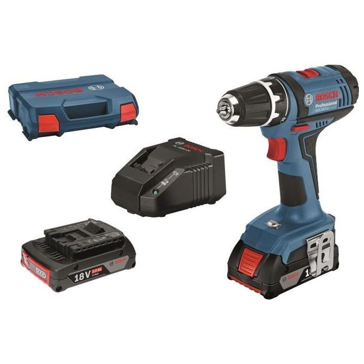 Perceuse visseuse Bosch Professional - GSR 18-2-LI (2 batteries de 2,0