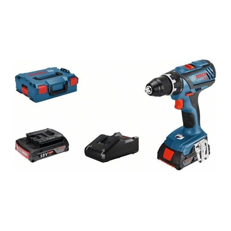 Perceuse visseuse sans fil BOSCH PROFESSIONAL - GSR 18V-28 + 2 batteries 2.0Ah dans une L-Case