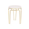 Table d'appoint DKD Home Decor 40 x 40 x 54,5 cm Doré Métal Blanc Marbre