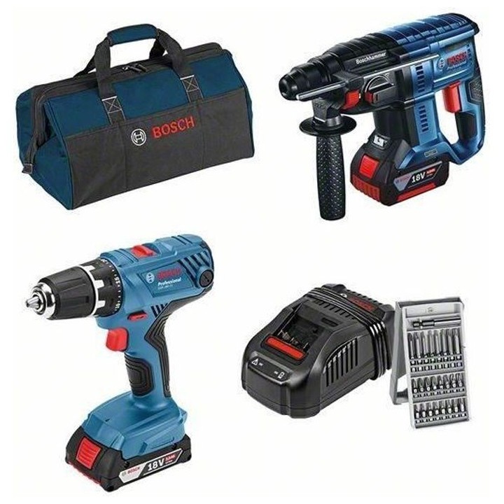 Pack 2 outils 18V sans-fil Bosch Professional - Perceuse-visseuse GSR