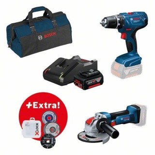 COMBO KITS GSR 18V-21 + GWX 18V-8 2x4,0Ah X-Lock Acc GAL 18V-40 carton