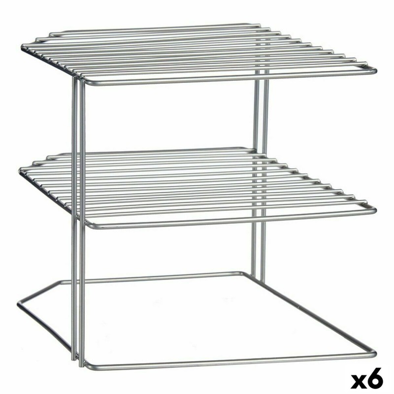 Étagère Argenté Acier 22,5 x 20,5 x 22,5 cm (6 Unités)