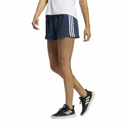 Short de Sport Adidas Knit Pacer 3 Stripes Femme Bleu foncé