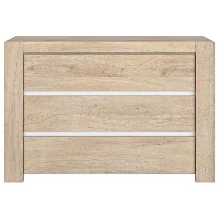 Commode OLERON - 3 tiroirs - Décor chene - Made in France - L 120 x P