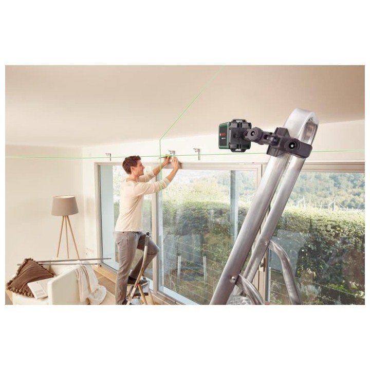 Laser lignes Bosch - Quigo Green (Livré avec 2 piles, une pince unive