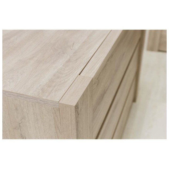 Commode OLERON - 3 tiroirs - Décor chene - Made in France - L 120 x P