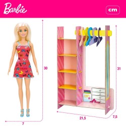 Playset Barbie Fashion Boutique 9 Pièces 6,5 x 29,5 x 3,5 cm