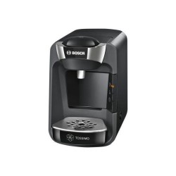 Machine a café extremement compacte - BOSCH TASSIMO SUNY T32 - Réservoir d'eau 0.8 l - Systeme Thermoflux - 3,3 bar - Noir