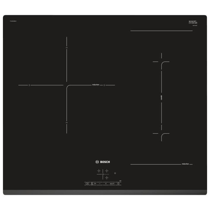 BOSCH PVJ631BB1E - Table de cuisson Induction - 3 zones - 7400W - L59,