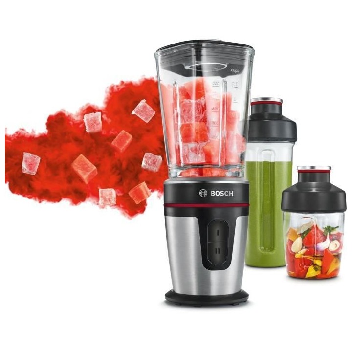 BOSCH Mini blender Mixx2Go - 350 W- 2 vitesses-Bol mixeur 600ml- Lames