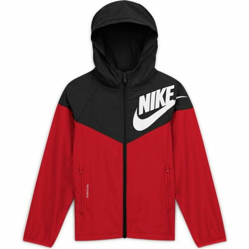 Veste de Sport pour Enfants Nike Sportswear Windrunner Rouge