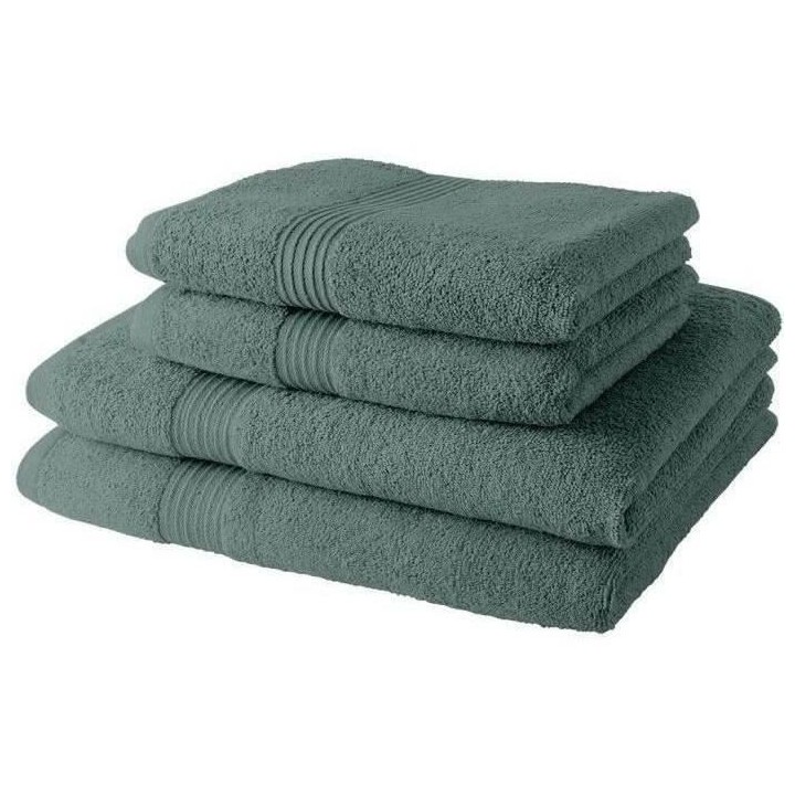 2 Serviettes de bain TODAY 50x90 + 2 Draps de bain 70x130 cm 100% Coto