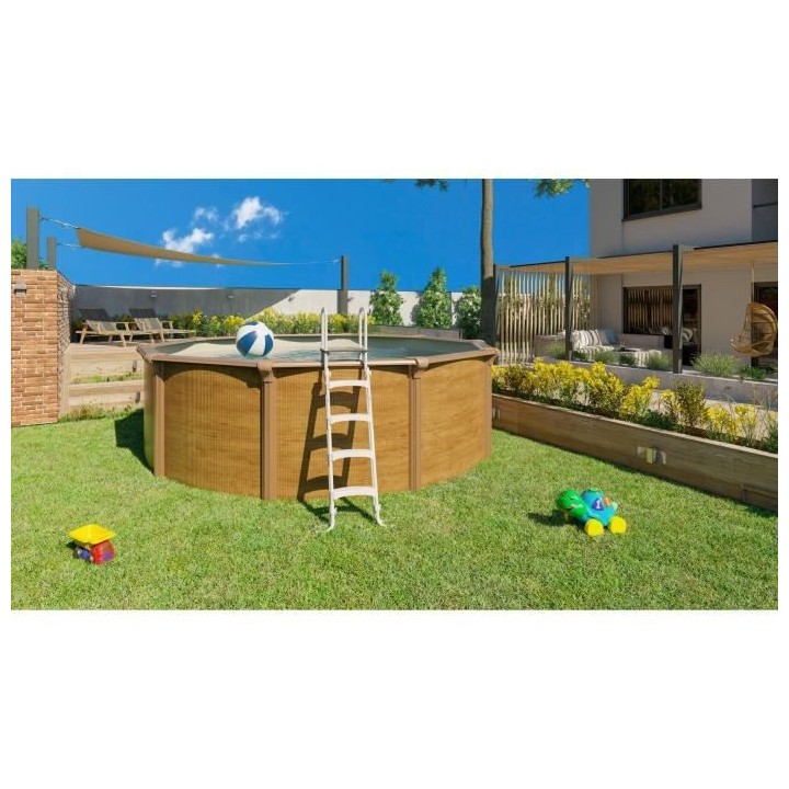 Kit Piscine hors sol acier TRIGANO Osmose - 395 x 132 cm - Ronde (Livr