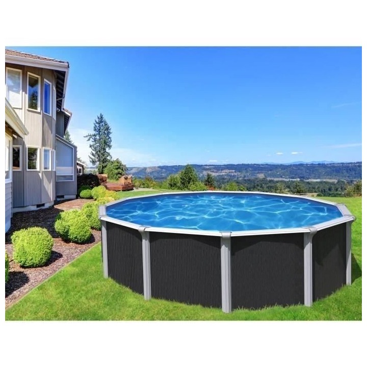 Kit Piscine hors sol acier TRIGANO Osmose - 395 x 132 cm - Ronde (Livr